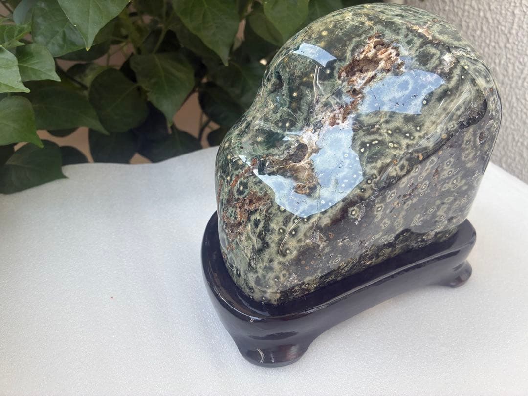 美石　天然石　専用台座付き