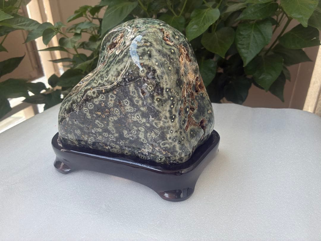 美石　天然石　専用台座付き