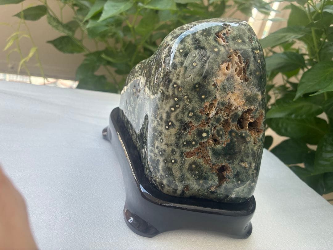 美石　天然石　専用台座付き