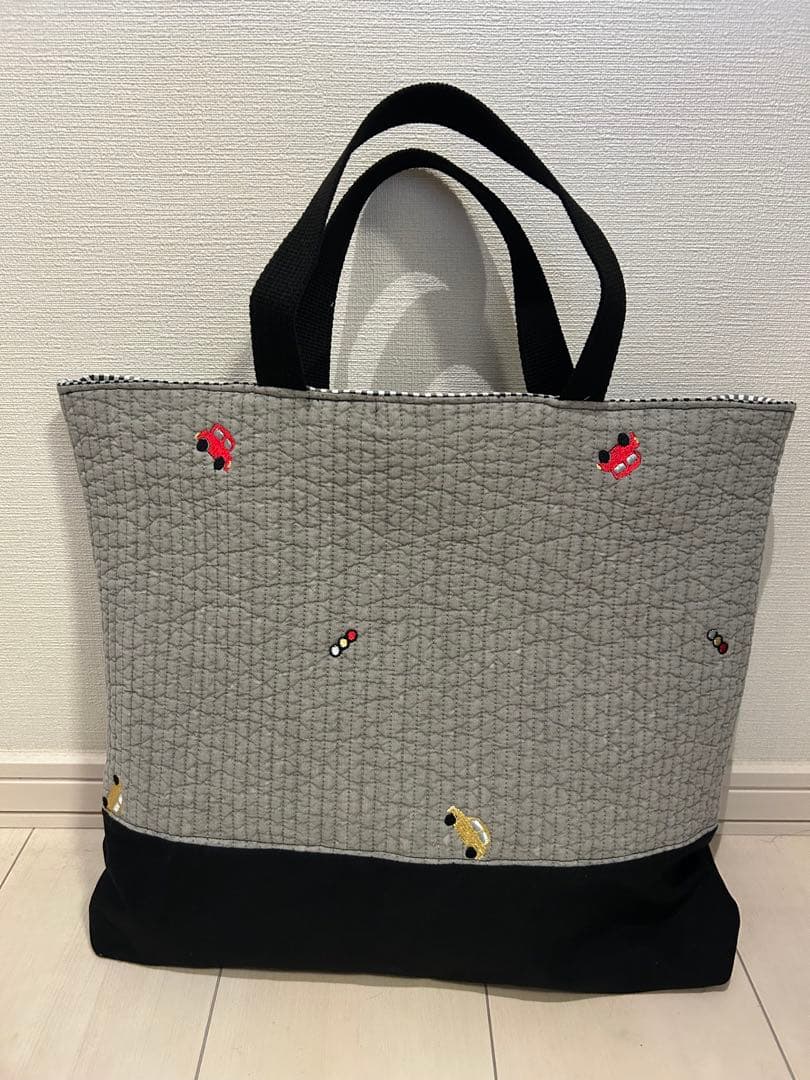 レッスンバッグ ヌビ ハンドメイド 車 絵本バッグ 入園入学