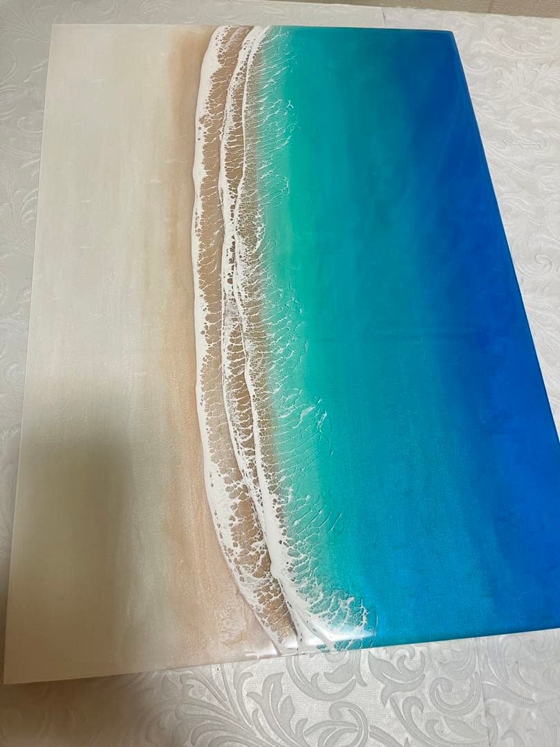 【A3】レジンアート　オーシャンパネル　沖縄ブルー