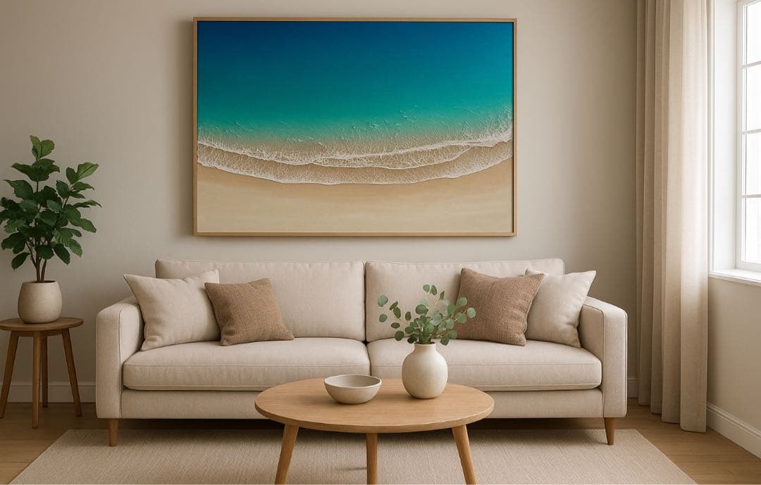 【A3】レジンアート　オーシャンパネル　沖縄ブルー