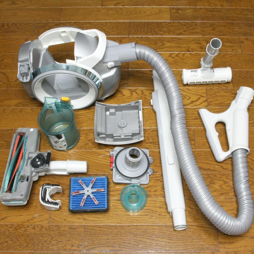 シャープ床移動型電気掃除機 EC-QX310-G サイクロン式【中古品】