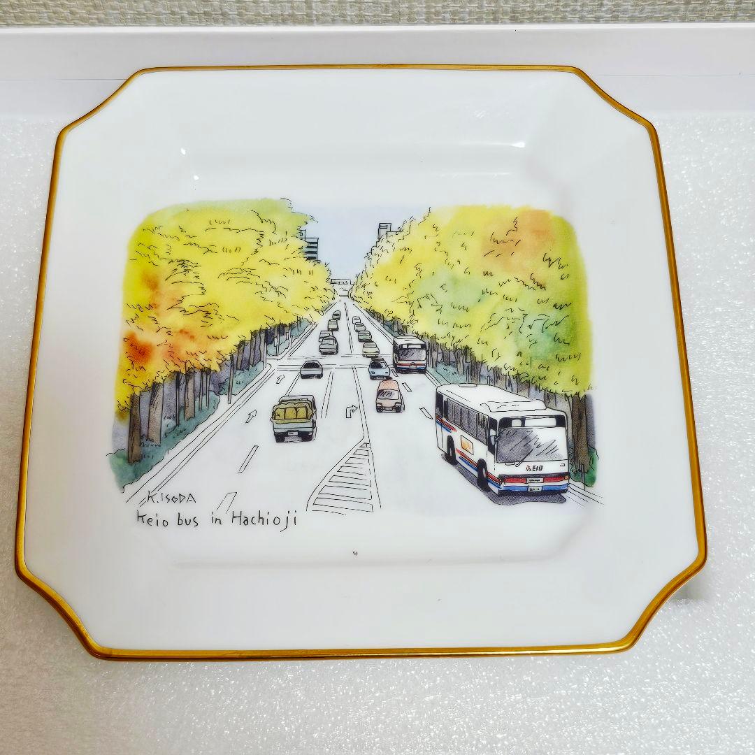 ノリタケ 京王電鉄 50周年記念 角皿 6枚セット 鉄道ファン noritake