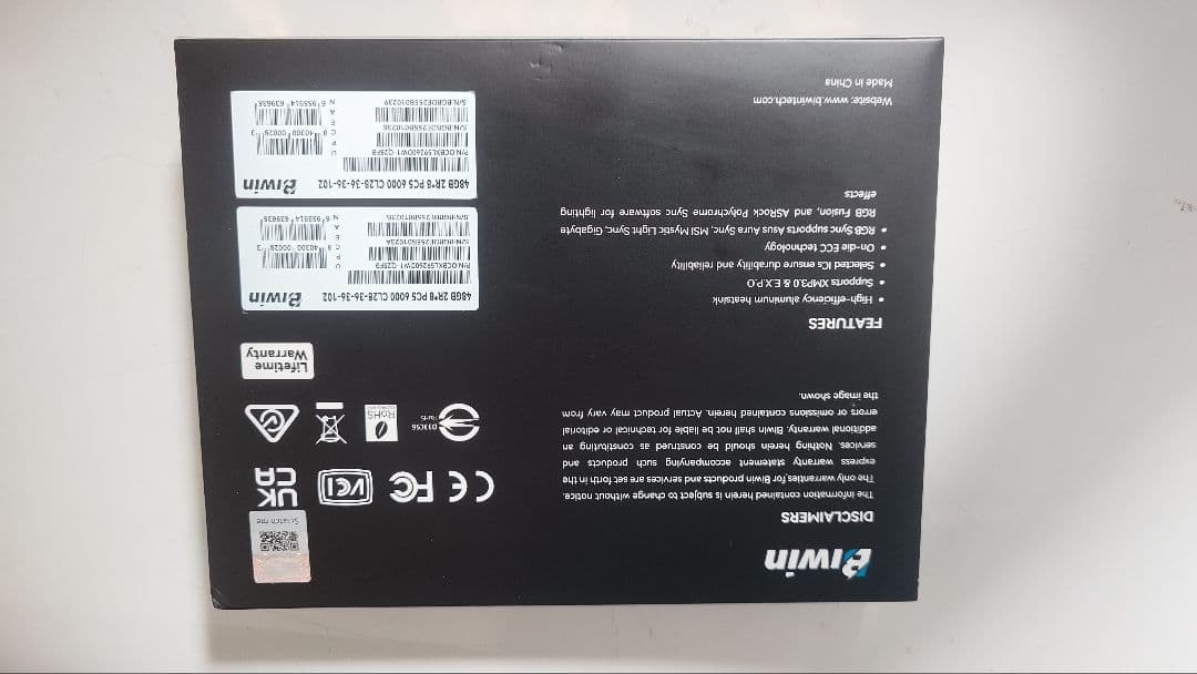 【48GB×4】192GB BiwinDW100 DDR5