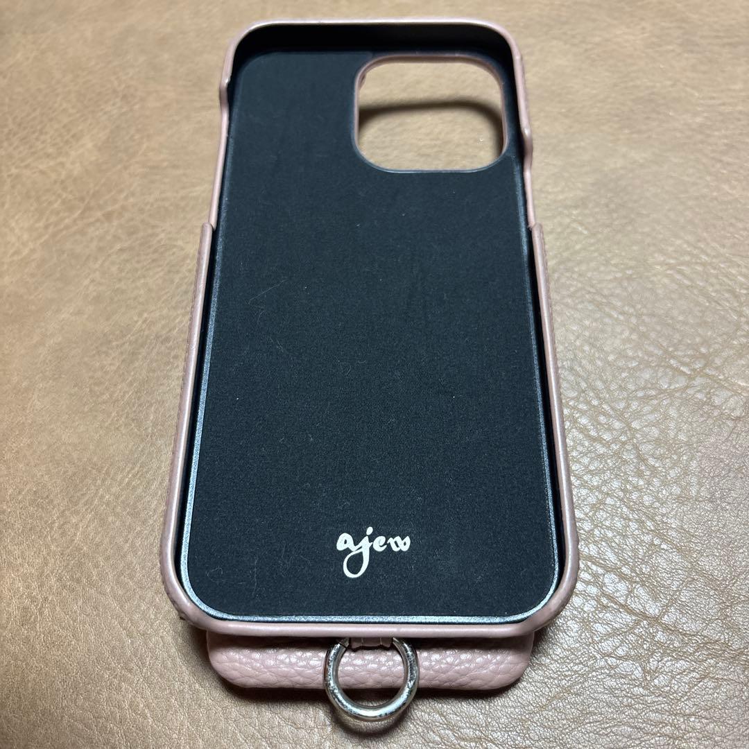 ajew エジュー iPhone14 ProMax用ケース ピンクベージュ