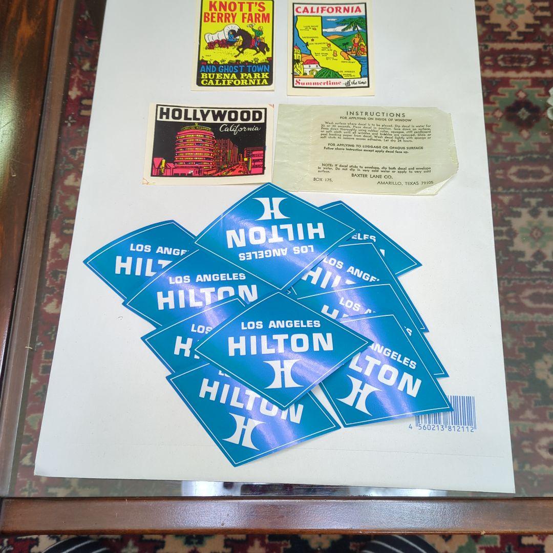 1960年代のカリフォルニア、ナッツベリーファームなどのヴィンテージステッカー