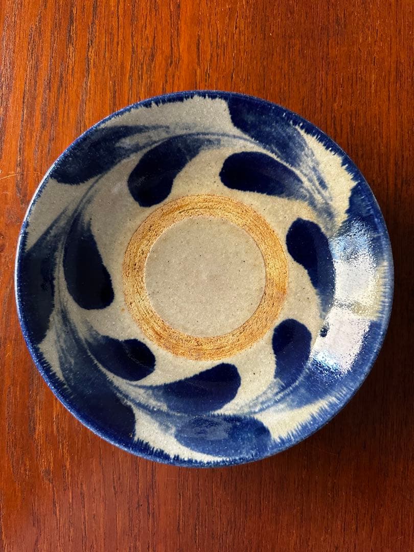 SALE【4枚組】やちむん 民藝 読谷山焼 北窯 宮城正亨 6.5寸皿 中皿浅鉢