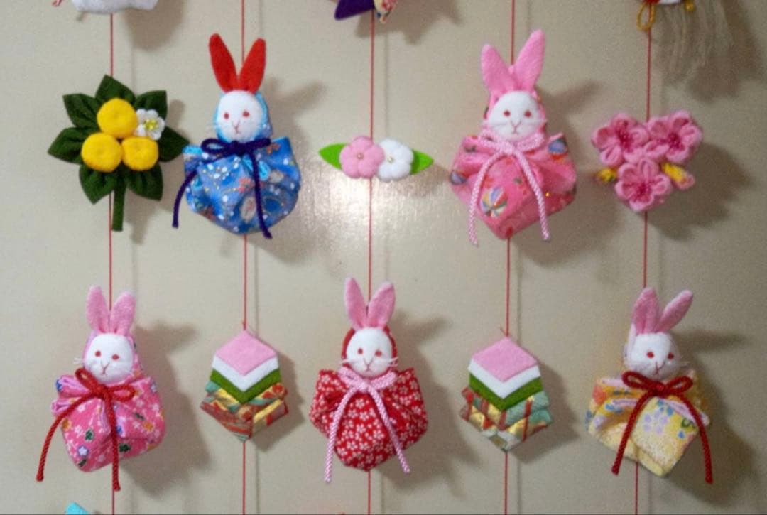 【最終値下げ】ひな祭り用つるし雛(2026-7うさぎ)
