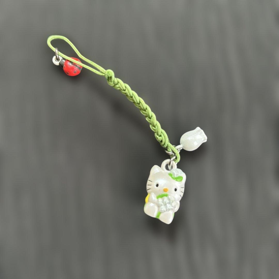 九　ストラップ　⑤　HelloKitty　キティー　馬　チャイナ服　かわいい