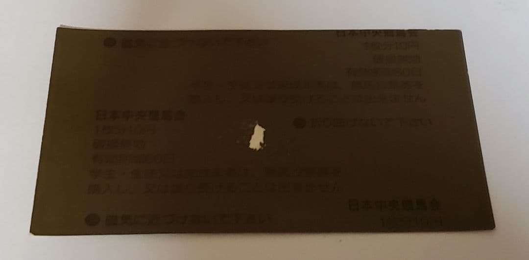 【貴重】細江純子さん 1996年初勝利現地単勝馬券 レゾンデートル