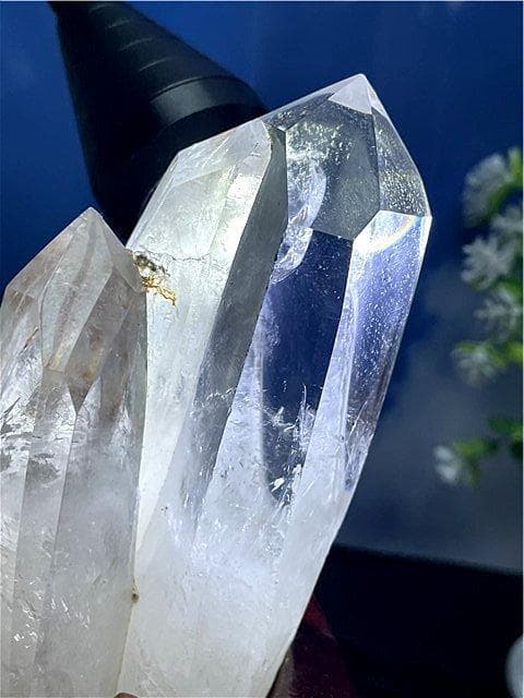 ◆超強いパワー(藍針入り)天然水晶クラスターB89B6/187B53A
