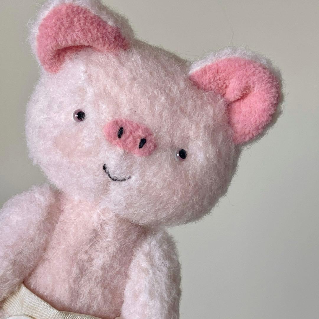 照れ照れ仔豚ちゃん ぬいぐるみ 海外作家様 ハンドメイド アーティストベア ぶた