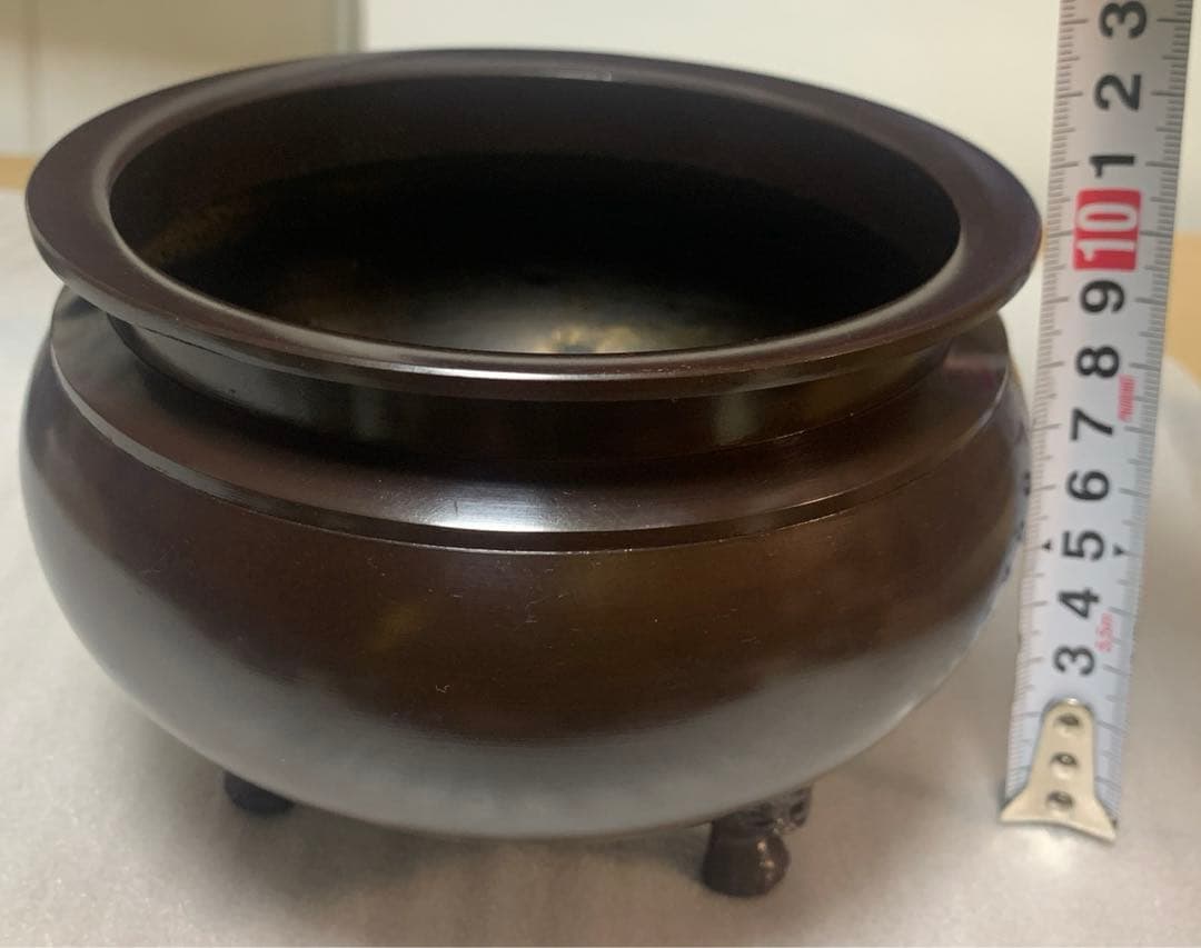 線香立て　真鍮製　香炉　(仏具、仏壇)8