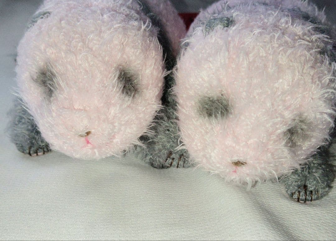 新品　タグ付き　暁暁　蕾蕾　双子　赤ちゃん　パンダ　ぬいぐるみ　上野動物園