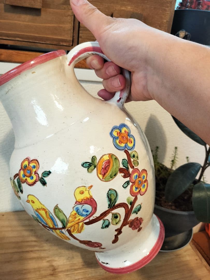 イタリア陶器専門★LANTILA DERUTAビンテージ水差し1623/27