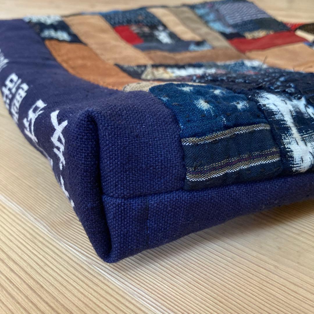 古布　襤褸　昭和レトロ　帆前掛　唐草の風呂敷　酒袋　藍染絣　トートバッグ