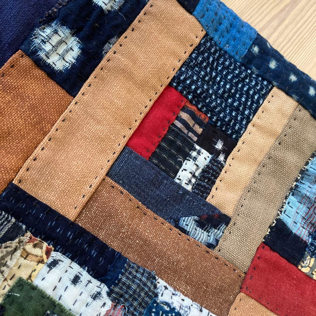 古布　襤褸　昭和レトロ　帆前掛　唐草の風呂敷　酒袋　藍染絣　トートバッグ