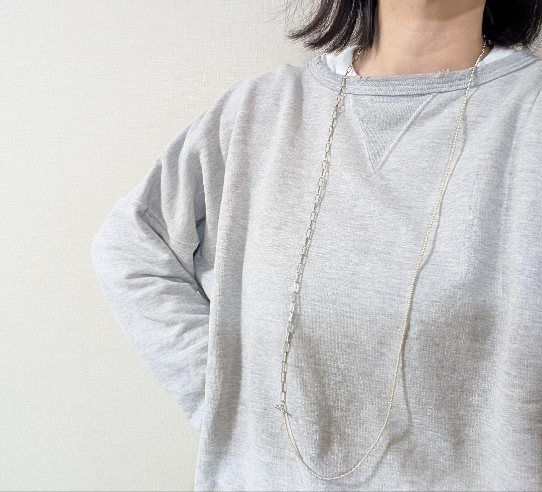 silver✕silverbeadsネックレス