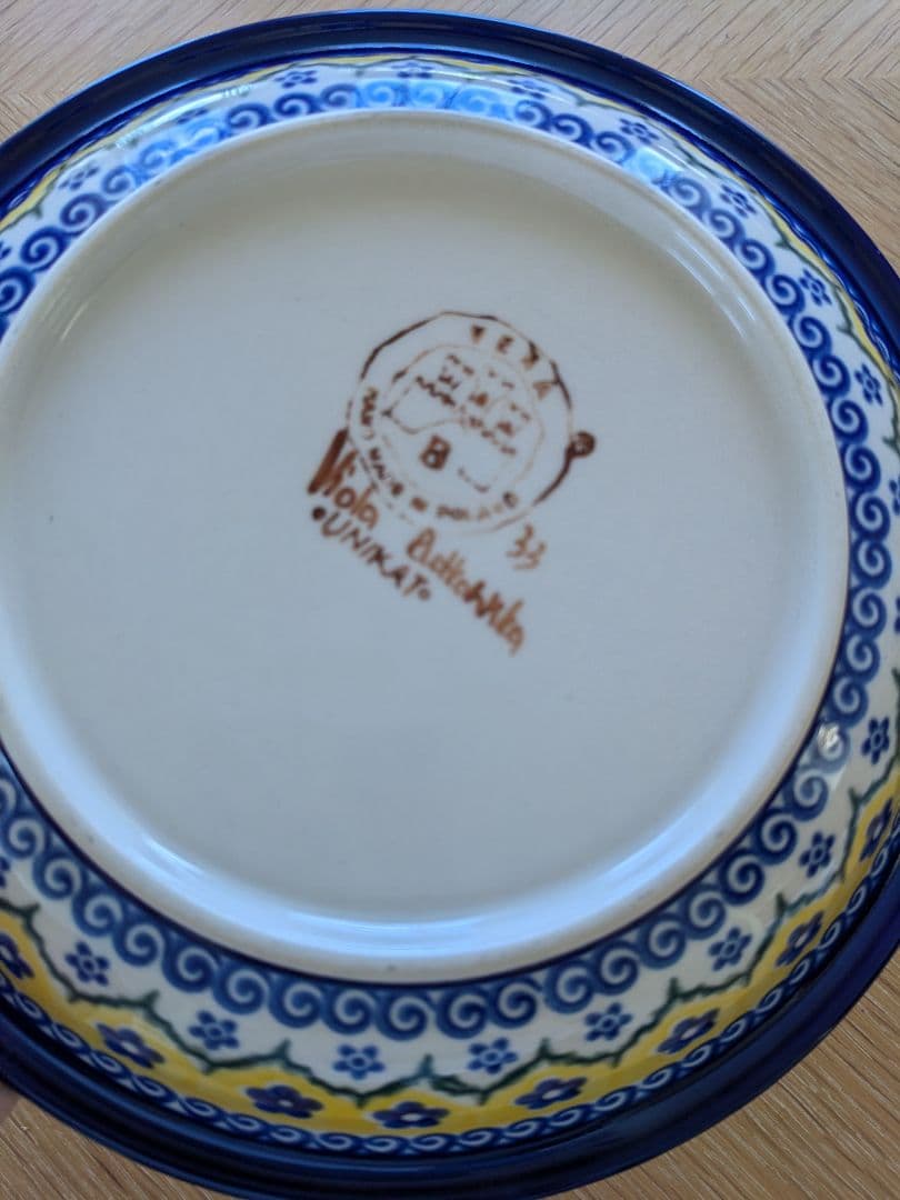 yoni　入手困難　ポーリッシュポタリー　スープ パスタ皿　ポーランド