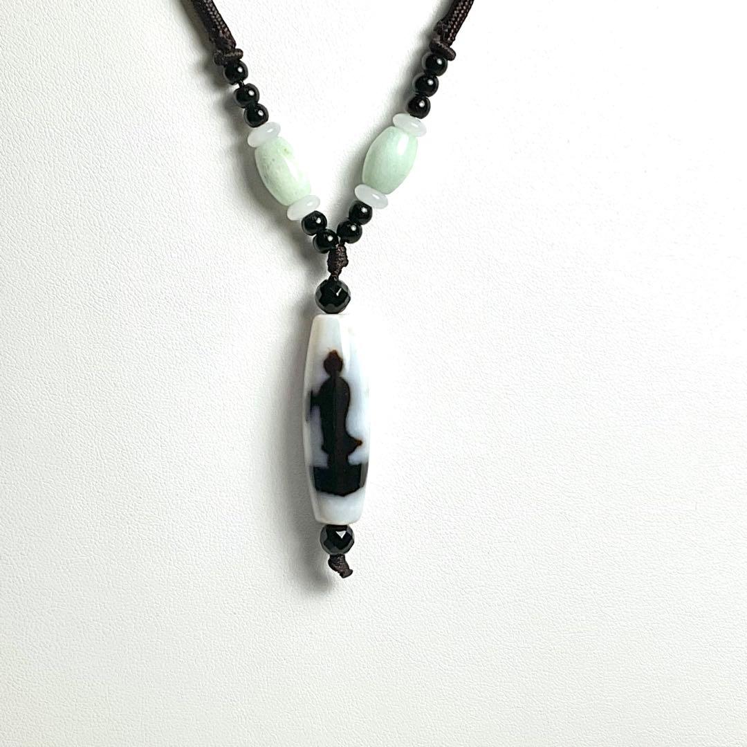 白天珠・観音天珠の組み紐のネックレス❣️❣️