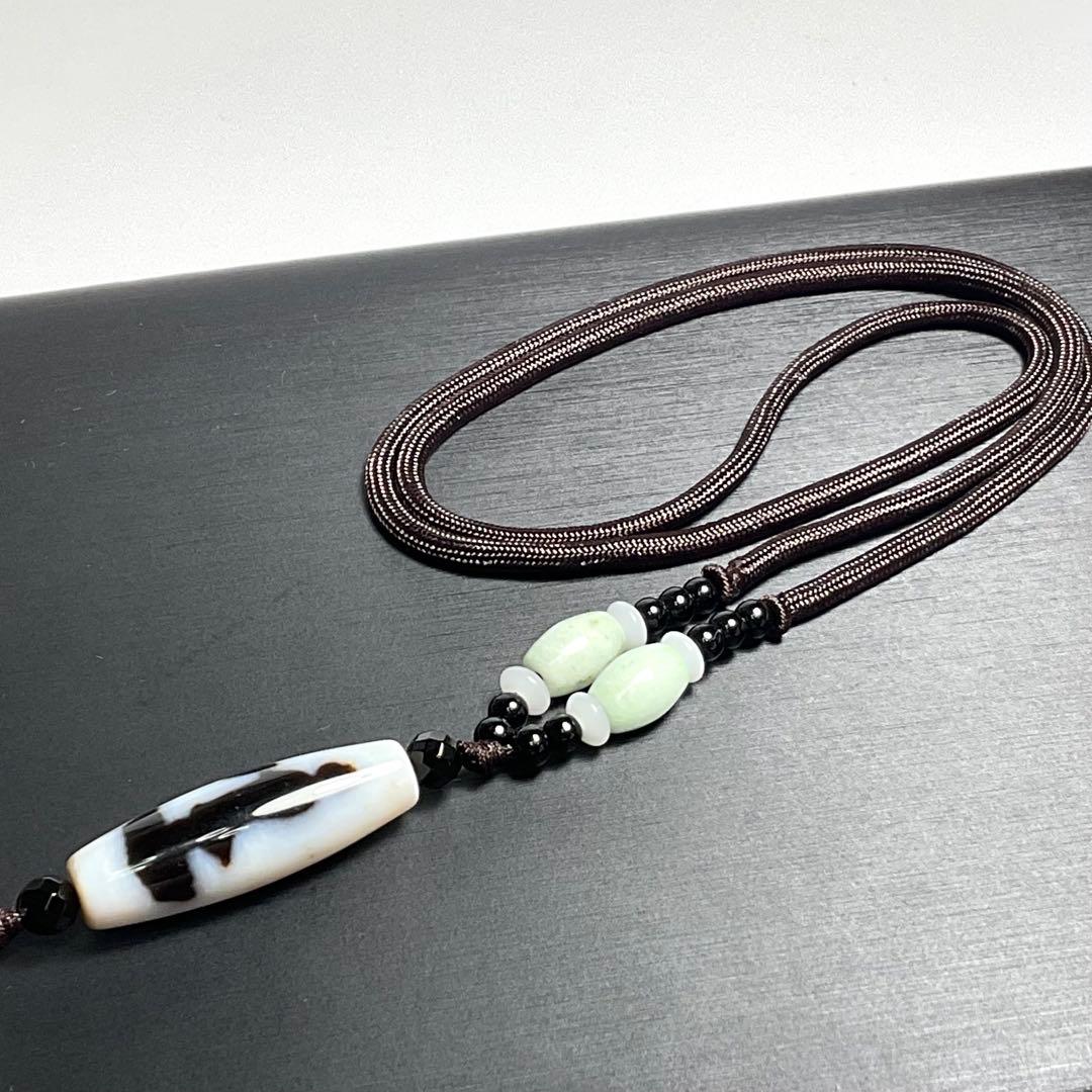 白天珠・観音天珠の組み紐のネックレス❣️❣️