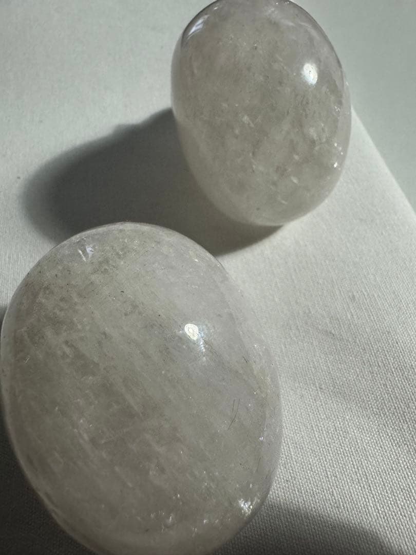 天然水晶　手彫り　髑髏　スカル2体