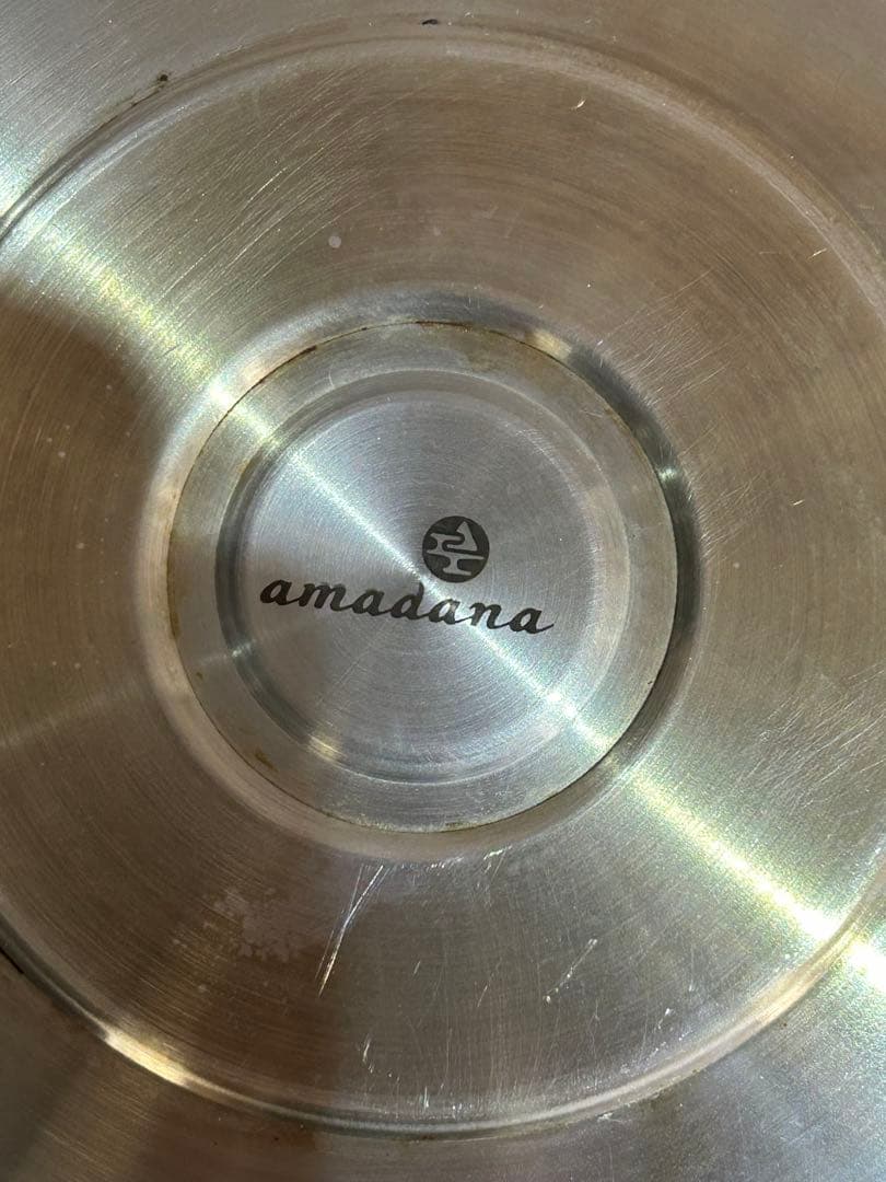 amadana アマダナ IH ステンレス製 両手鍋 フタ付き