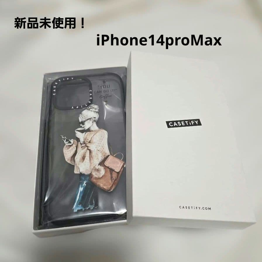 インパクト iPhone14 ProMax ケース グロッシー ブラック 黒