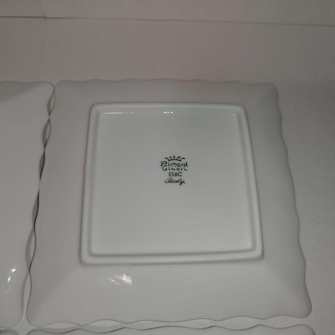 【美品】4枚セット ベッキオホワイト 15cm スクエアプレート