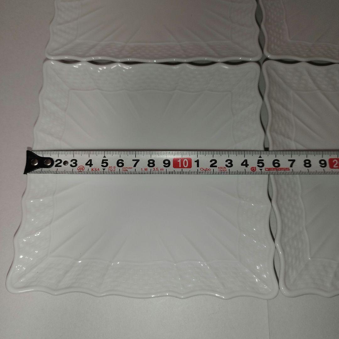 【美品】4枚セット ベッキオホワイト 15cm スクエアプレート