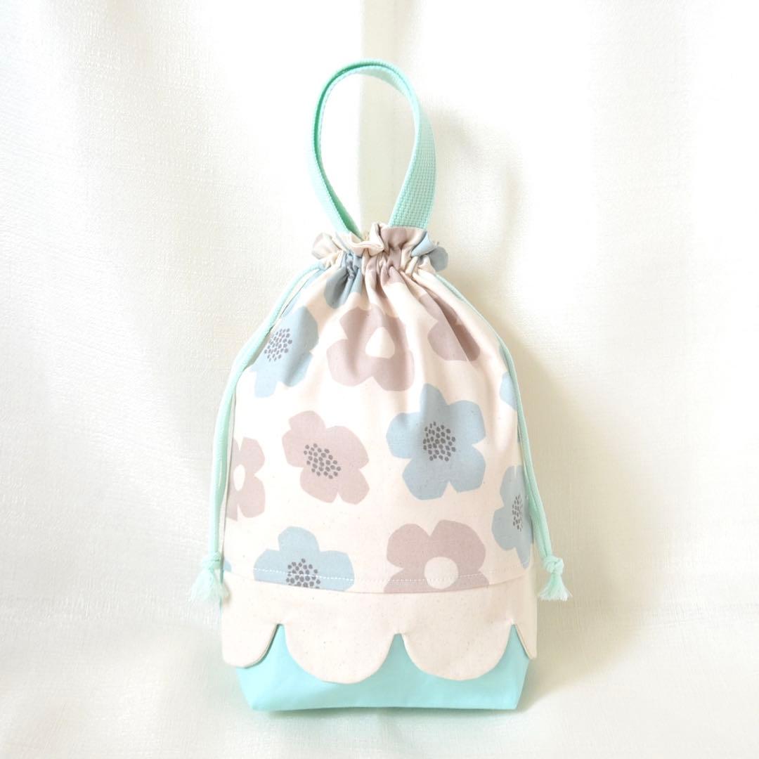 10％OFFセール中！　入園　入学　3点セット　北欧調　花柄　ミント　水色