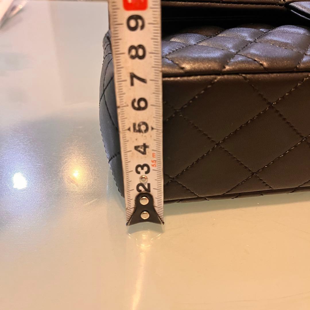 CHANEL ブラックレザー ショルダーバッグゴールド