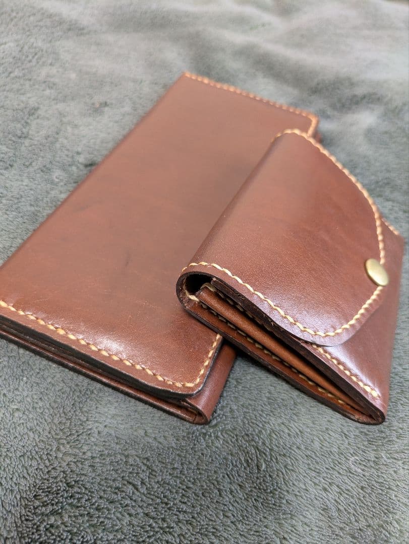 ハンドメイド　ミニ財布 と長財布　　w001