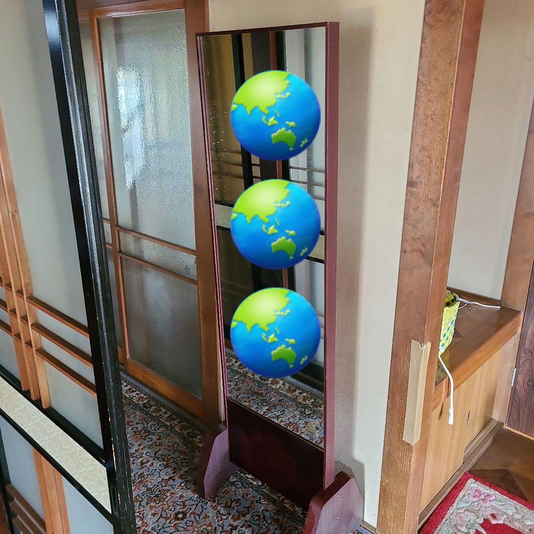 【在庫整理価格】昭和レトロ　鎌倉彫り　姿見　鏡台