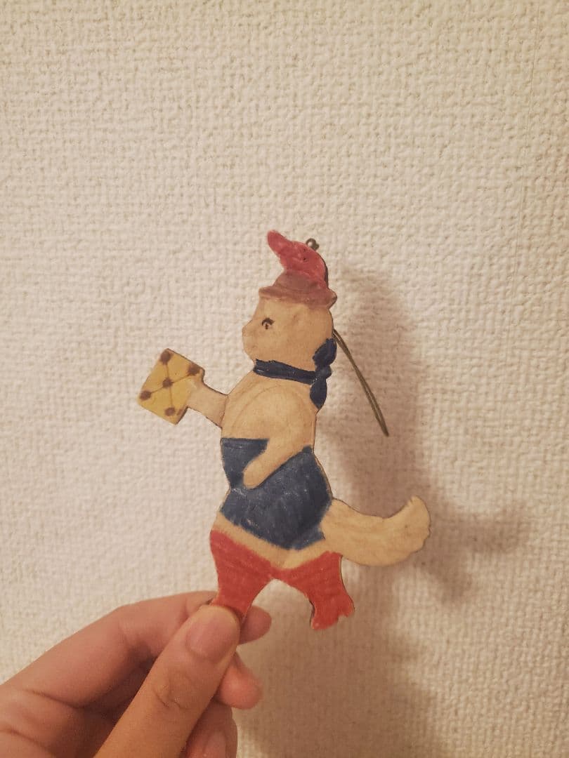 オーナメント　長靴をはいた猫　ヴィンテージ　　北欧　アンティーク