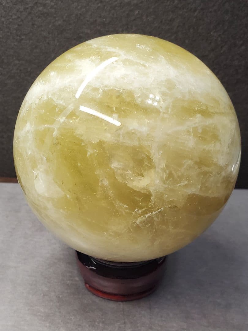 1.2kg　96mm　天然 シトリン ファントム　クォーツ　虹入り　非加熱品
