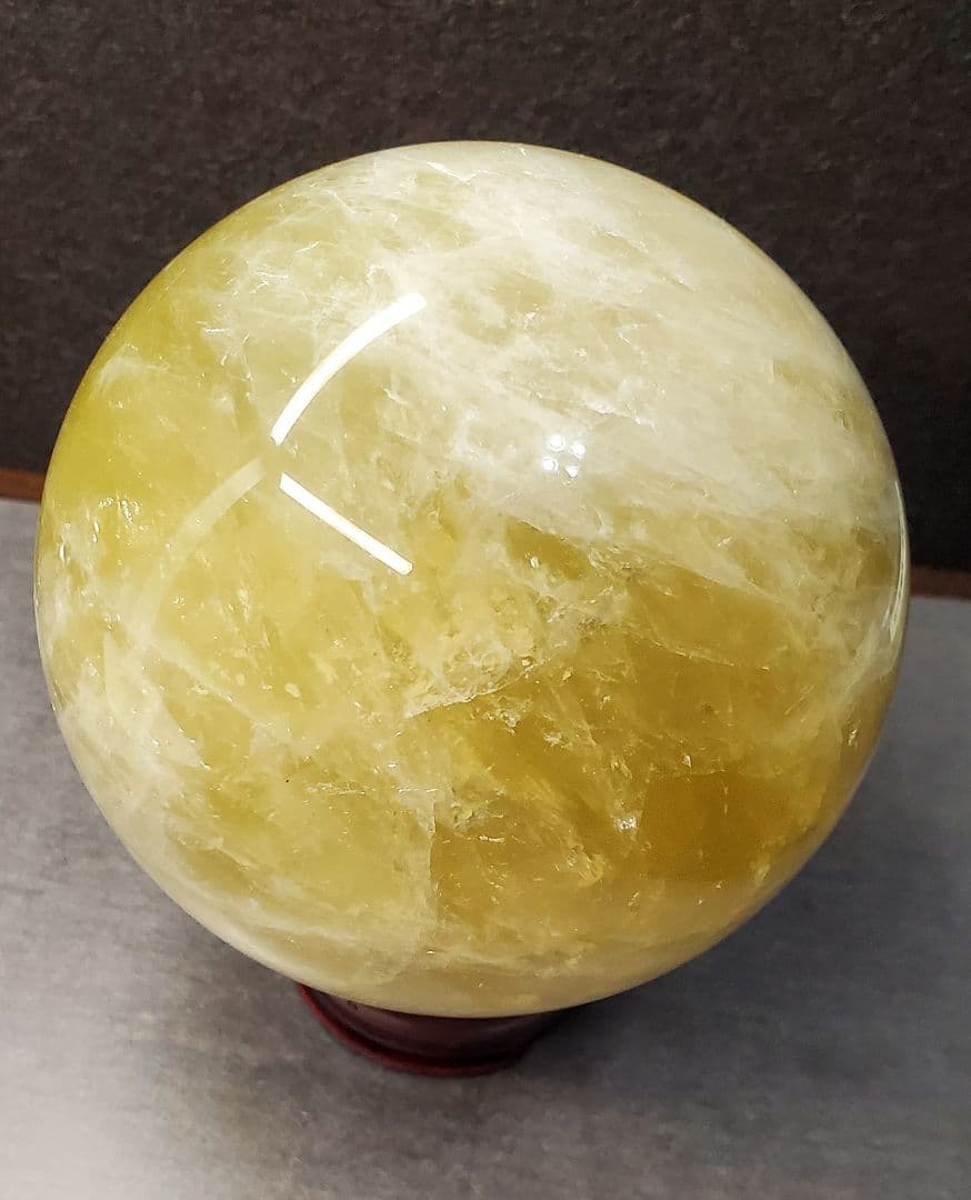 1.2kg　96mm　天然 シトリン ファントム　クォーツ　虹入り　非加熱品