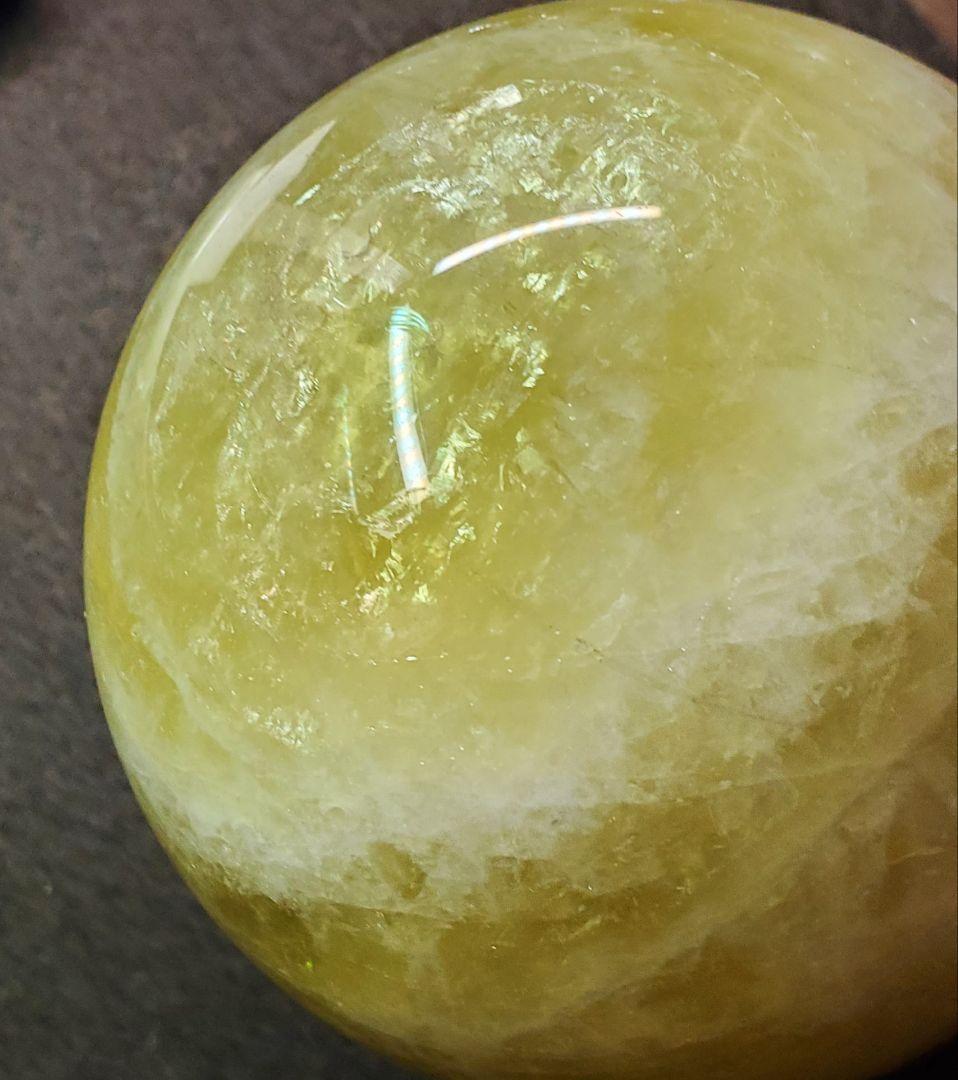 1.2kg　96mm　天然 シトリン ファントム　クォーツ　虹入り　非加熱品