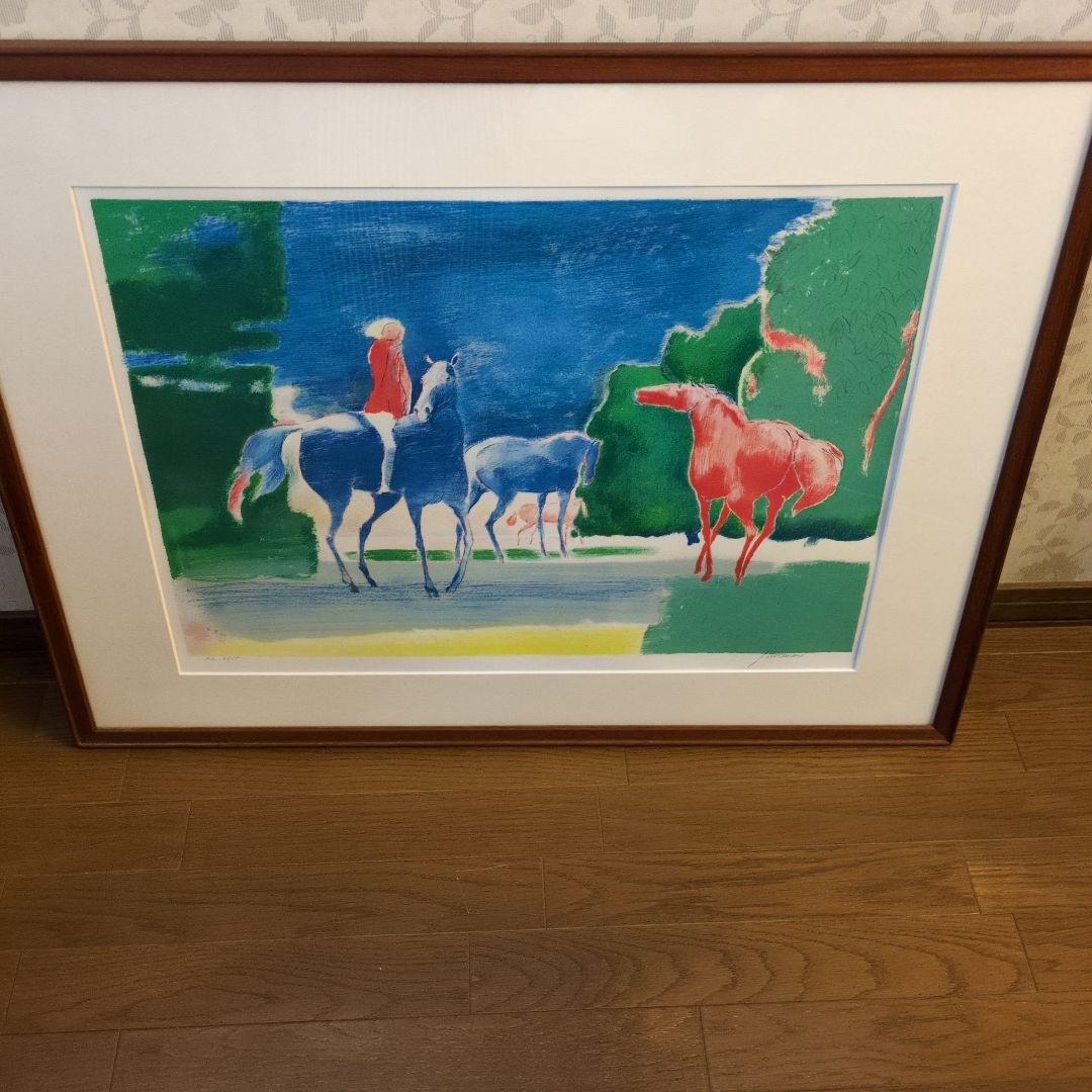 ギヤマン作「赤と青の馬」