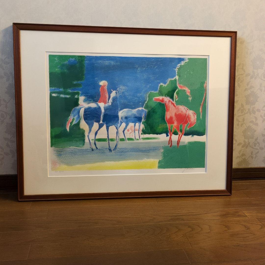 ギヤマン作「赤と青の馬」