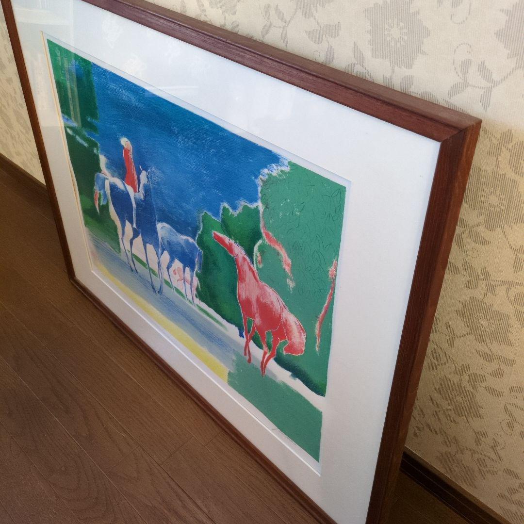 ギヤマン作「赤と青の馬」