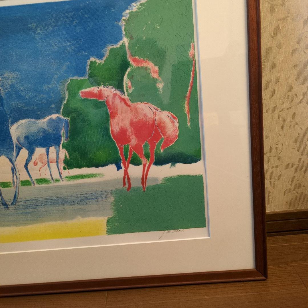 ギヤマン作「赤と青の馬」