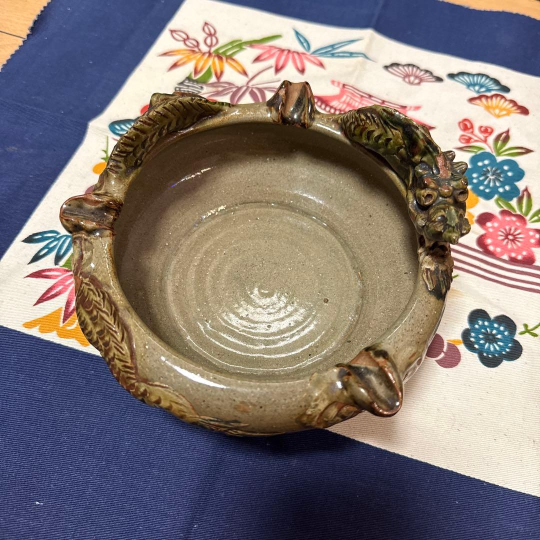 【希少】壺屋焼　灰皿　金勝造　やちむん