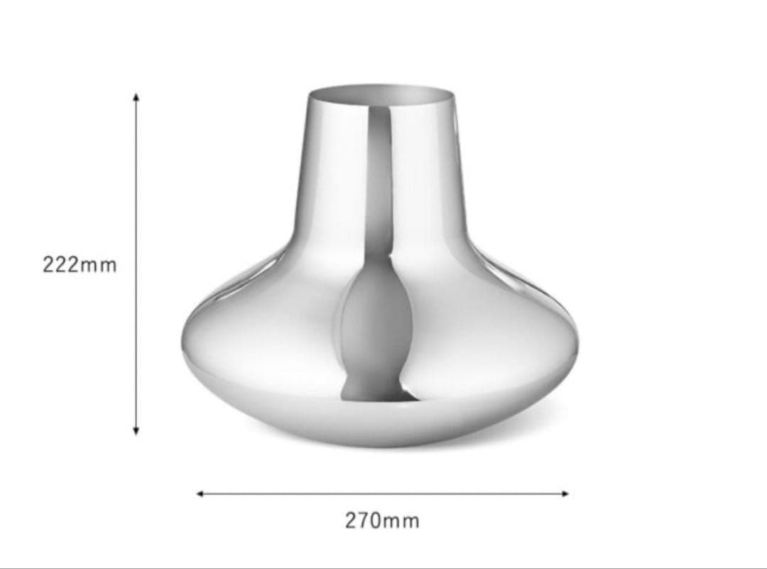 デンマーク名品ジョージジェンセン ヘニングコッペル美しいフォルムのフラワーベース