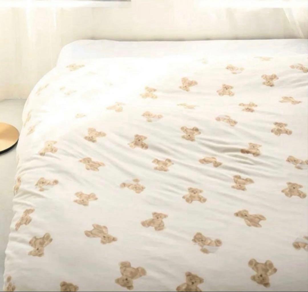 ジェラピケ　寝具3点セット　ベア柄　シングルサイズ　　新品　ベッドリネン