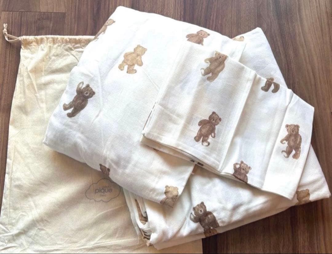 ジェラピケ　寝具3点セット　ベア柄　シングルサイズ　　新品　ベッドリネン