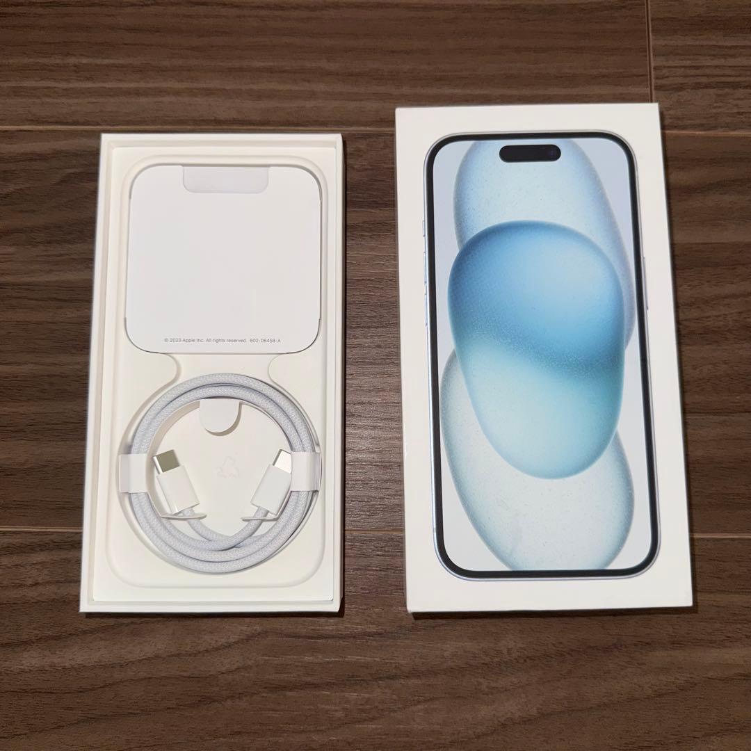 【超美品】iPhone 15 ブルー128GB SIMフリー　本体