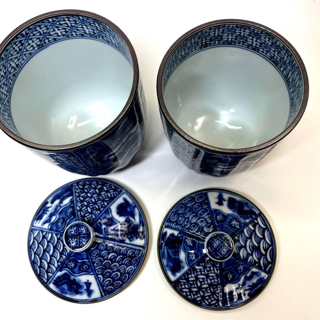 清水焼　平安壹楽　祥瑞山水組湯呑