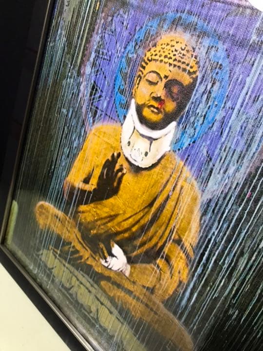 洒落てる仏陀　アバンギャルド作家のアート33x46x1.2cm